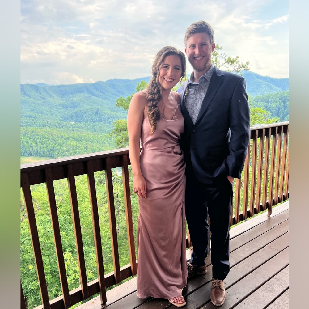 Revelry Rory Bridesmaid Dress (Rose Quartz satin)